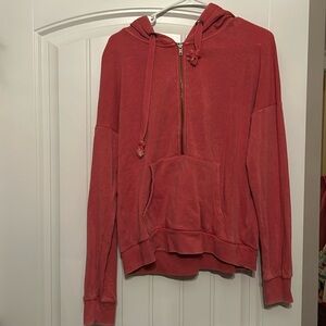 Woman’s cropped 1/2 zip ocean drive hoodie